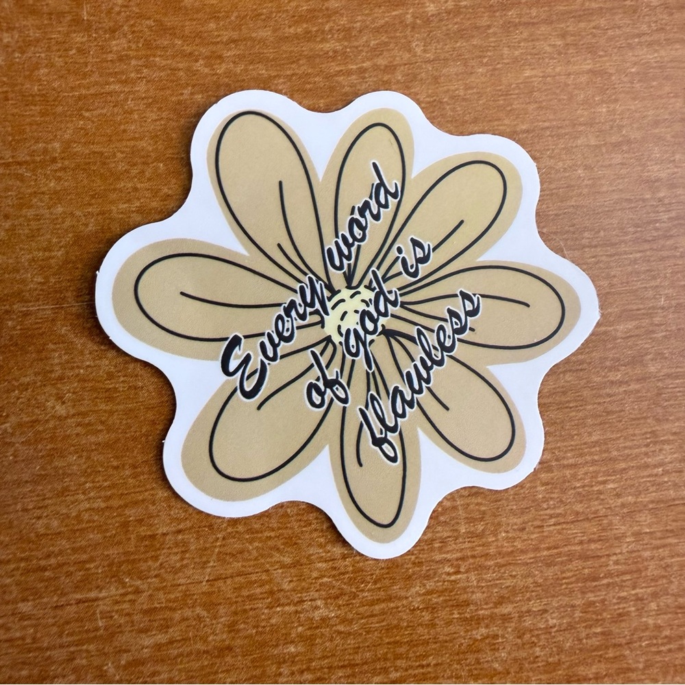 Flawless‎ Words Flower Sticker